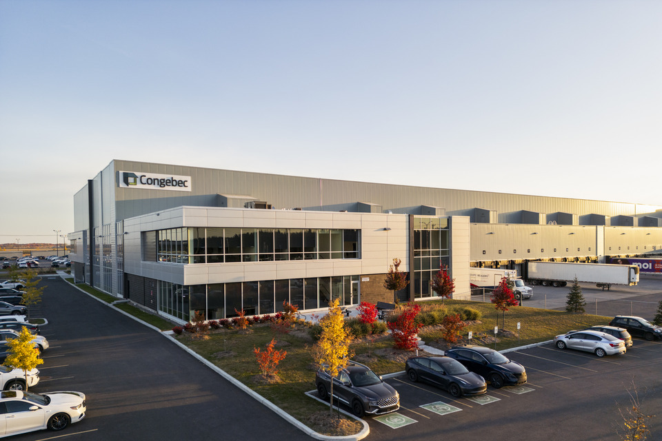 Main office entrance with landscaping